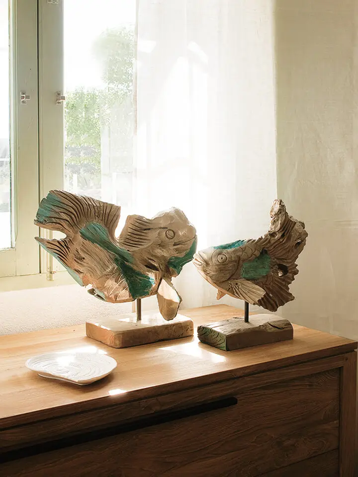 Esculturas, peces de madera